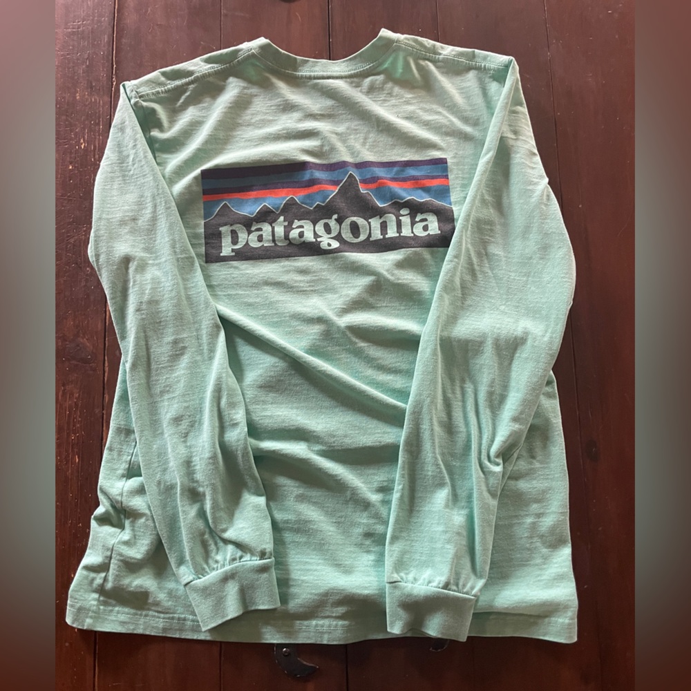 Patagonia Mint Green Long Sleeve Tee Small